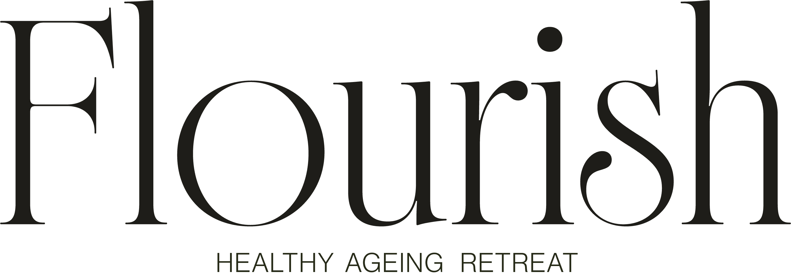 Flourish Healthy Ageing Retreat logo.