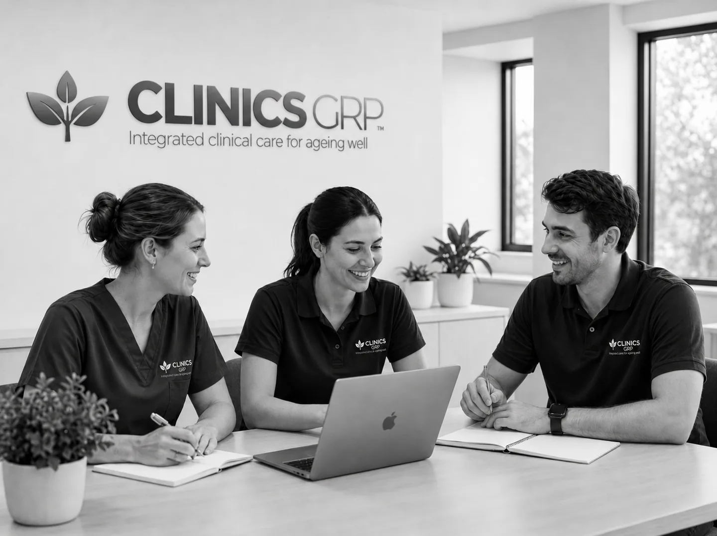 Clinics GRP clinicians meeting to coordinate care and clinical standards.