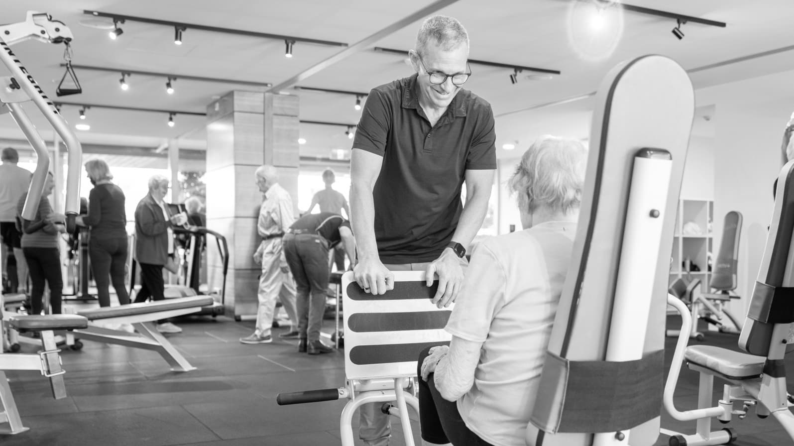 Therapeutic exercise session focused on strength and conditioning.
